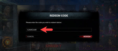 Follow these steps to redeem your Dead by Daylight Codes: