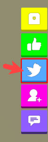 To use codes, first click on the Twitter icon at the right side of the screen: