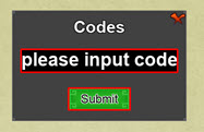 Next, type your code into the please input code box, and then click Submit: