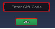 Next, type your code into the Enter Gift Code box, and then click USE: