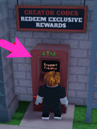 Click on the ATM to open the code insertion panel or text entry screen.