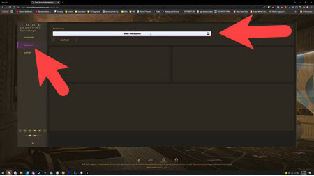 Redeem Key: On the left-hand menu, look for the "REDEEM KEY" option.