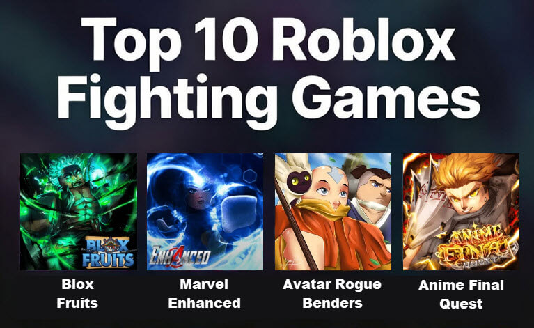 Top 10 Roblox Fighting Games Top 10 Roblox Fighting Games